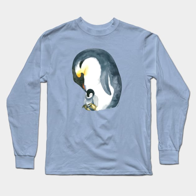 penguine love Long Sleeve T-Shirt by Nora_Seoudi